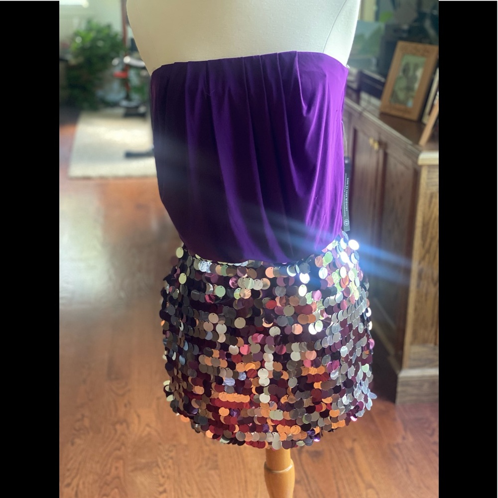 AS YOU WISH PURPLE STRAPLESS DRESS